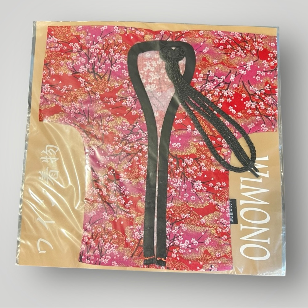 Wine Bottle Gift Decoration Red Cherry Blossom Kimono Asian Cover New
